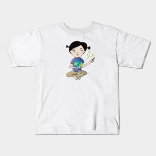 World in Her Hands Kids T-Shirt